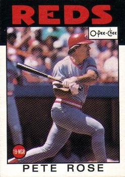 1986 O-Pee-Chee Baseball Cards 001      Pete Rose